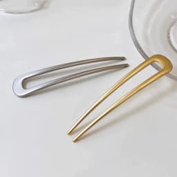 Simple U Shaped Metal Hair Sticks 2 Prongs Twist Hair Fork For Buns Chignons Women Girls Ponytail Hold Daily Hairstyles Tool