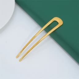 Simple U Shaped Metal Hair Sticks 2 Prongs Twist Hair Fork For Buns Chignons Women Girls Ponytail Hold Daily Hairstyles Tool