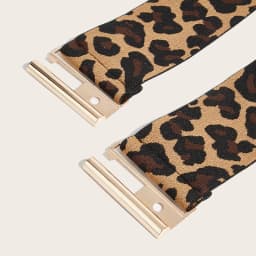 Fashion Elastic Leopard Wide Corset Belt Big Cummrebunds Designer Belts For Women High Quality Luxury Stretch Waistband Female