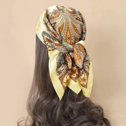 Luxury Brand Silk Square Paisley Scarf Women Satin Neck Hair Tie Band Soft Bandana Neckerchife 2025 Hijab Head Female Foulard