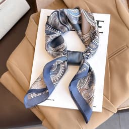 Luxury Brand Silk Square Paisley Scarf Women Satin Neck Hair Tie Band Soft Bandana Neckerchife 2025 Hijab Head Female Foulard