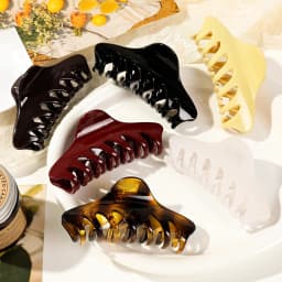 New Retro Korean Acetate Hair Claw Large Crab Hair Clips Shark Clip Simple Hairpin Ponytail Fashion Hair Accessories Woman Girls