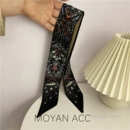Tarot Summer New Thin and Narrow Wrapping Bag Handle Ribbon Headband Gift Streamer Wholesale Scarf Luxury Clothes Women