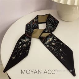 Tarot Summer New Thin and Narrow Wrapping Bag Handle Ribbon Headband Gift Streamer Wholesale Scarf Luxury Clothes Women