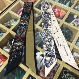 Tarot Summer New Thin and Narrow Wrapping Bag Handle Ribbon Headband Gift Streamer Wholesale Scarf Luxury Clothes Women
