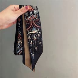 Tarot Summer New Thin and Narrow Wrapping Bag Handle Ribbon Headband Gift Streamer Wholesale Scarf Luxury Clothes Women