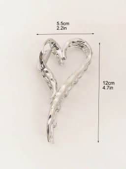 1Pcs Sliver Elegant Love Design Hair Barrettes Ornament Heart Golden Hair Claw Clip,Large Non-Slip Hair Accessories for Women