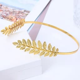 Fashion Olive leaves Back-worn Leaf Metal Headband Vintage Hair Accessories Bride Crown Wedding Headpieces for Women