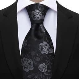 7cm Floral Silk Tie For Men Elegant Peacock Blue Teal Grey Best Selling Business Necktie Wedding Office Fashion Accessories Gift