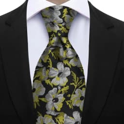 7cm Floral Silk Tie For Men Elegant Peacock Blue Teal Grey Best Selling Business Necktie Wedding Office Fashion Accessories Gift