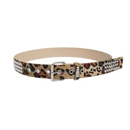 Punk Pink Fur Rivets For Women's Belt Hip Hop Y2k Girls Jeans Accessories Girdle Goth Retro Brown Pin Buckle Pu Waistband