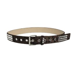 Punk Pink Fur Rivets For Women's Belt Hip Hop Y2k Girls Jeans Accessories Girdle Goth Retro Brown Pin Buckle Pu Waistband