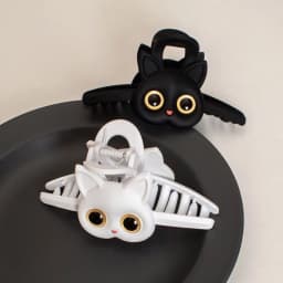 10/11cm Large Hair Claw For Women Lovely Cartoon Bear Cat Element Shark Hair Gripper Summer Outdoor Plastic Geometric Hair Clip