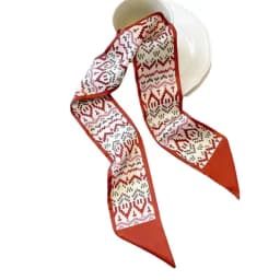 White and tender light-colored small silk scarves for Women, Lightweight Versatile Bandana Style, Daily Office Party Vacation