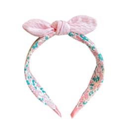 Summer Korean Style Rabbit Ears & Bowknot Headband Cute Fabric Wide Band Hair Hoop for Girls - Adorable Kids Accessory for Daily