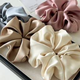 2025 Korean Pure Color Large Scrunchies For Hair Spring New Style Large Colon Hair Ties For Women Fashion Girls Hair Accessories