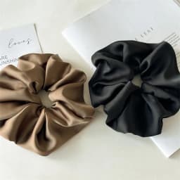 2025 Korean Pure Color Large Scrunchies For Hair Spring New Style Large Colon Hair Ties For Women Fashion Girls Hair Accessories