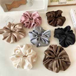 2025 Korean Pure Color Large Scrunchies For Hair Spring New Style Large Colon Hair Ties For Women Fashion Girls Hair Accessories