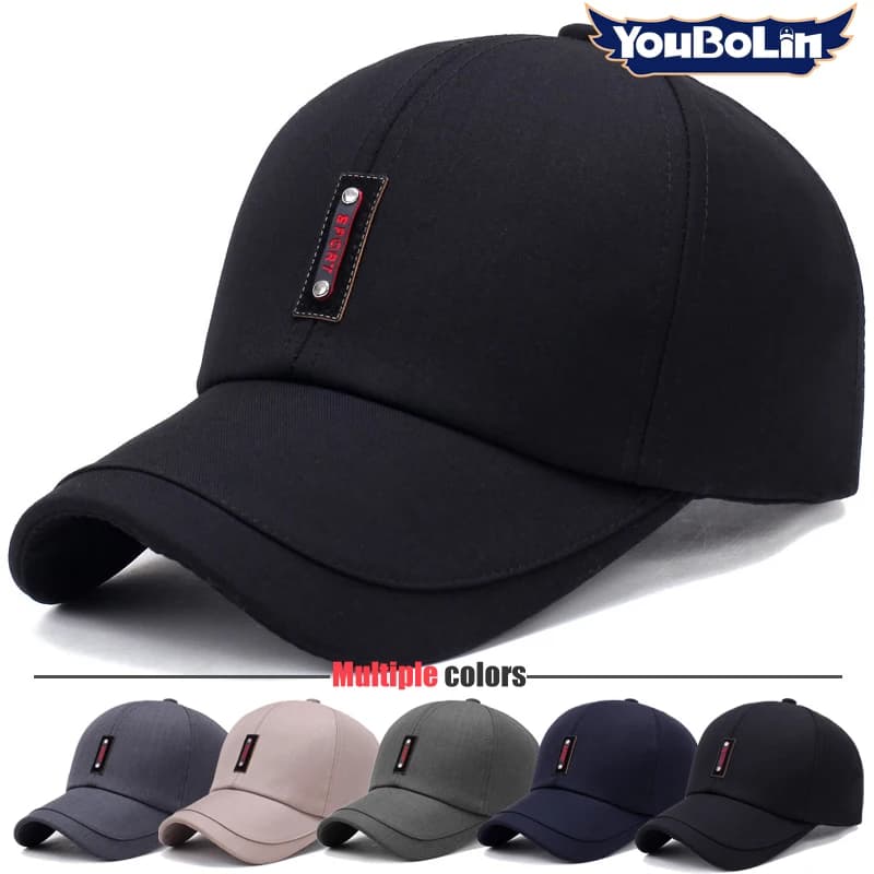 Spring and Summer New Clothing Cloth Baseball Cap Leisure Middle-Aged Sun Hat Splicing Brim Old Man Hat
