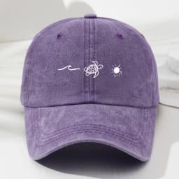 Wave turtle sun printed baseball cap,retro style for men and women,fashionable outdoor sun shading and adjustable sun protection
