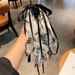 New Chinese Ink Style Bow Hair Clip Long Ribbon Ancient Hanfu Hair Accessory