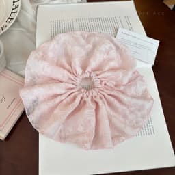 26CM Lace Pleated Large Intestine Hair Band Double Layer Oversized Premium Hair Rope Rubber Band Headdress