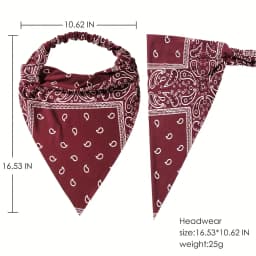 Women Paisley Elastic Boho Headbands Printed Retro Triangular Headscarf Girl Headbands Hair Accessories