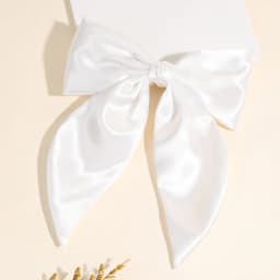 Chiffon Bow Hair Clip Women Medium Bowknot Satin Hairpin Barrettes Girls Solid Color Ponytail Hair Accessories Headwear Gift