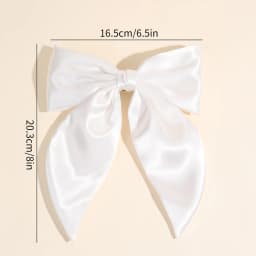 Chiffon Bow Hair Clip Women Medium Bowknot Satin Hairpin Barrettes Girls Solid Color Ponytail Hair Accessories Headwear Gift