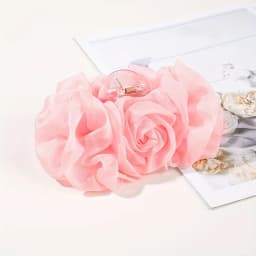 1pc Chiffon Bow Hair Clip, Back of the Head, Disc Hair Clip, Large Solid Color Hair Clip, Hair Accessory, Headband