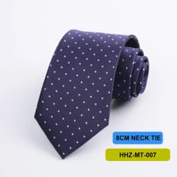 Polyester 8cm Striped Dots Men's Tie Suitable For Wedding Parties Work Black Blue Navy Colors Necktie