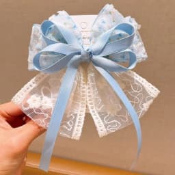1 Pcs Women's Hair Clips Floral Bow Cute Kawaii Sweet Girl's Barrettes Ribbon Lace Fashionable Trendy  Hair Accessories Children