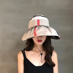 Sun Hat Women's Summer Korean Version Sun Protection Hat Empty Top Sun Hat Face Cover Outside The Beach Folding Sun Hat