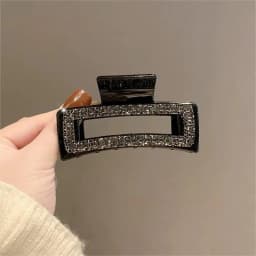 Fashionable Edging Rhinestone Square Simple High-Grade Sense Of Hair Clip For Women