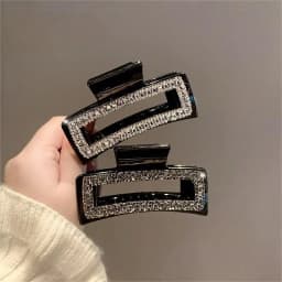 Fashionable Edging Rhinestone Square Simple High-Grade Sense Of Hair Clip For Women