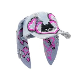 Rabbit Eared Cowboy Ripped Baseball Cap Dark Punk Hottie Photos Peaked Cap