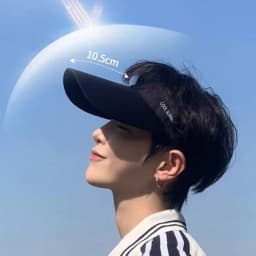Summer Ice Silk Sun Caps for Men Women Long Brim UV Protection Visors Empty Top Baseball Cap Sport Outdoor Sunscreen Accessories
