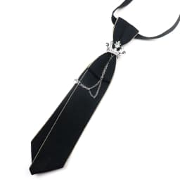 2025 New Luxury Ribbon Neckties Crystal Rhinestone Black Navy Ties For Men Women Brooch Lazy-ties School Uniform Collar Cravat
