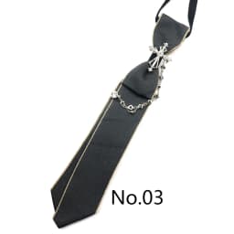 2025 New Luxury Ribbon Neckties Crystal Rhinestone Black Navy Ties For Men Women Brooch Lazy-ties School Uniform Collar Cravat