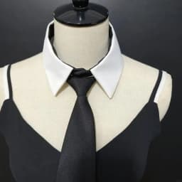 Fashionable Shirt False Collar with Necktie Front for Women's Detachable Collar