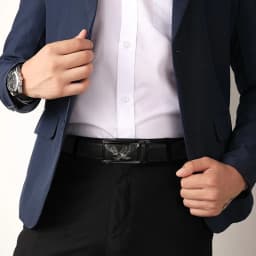 Men's Belt With Alloy Automatic Buckle, Fashion Men's Business Leisure Belt