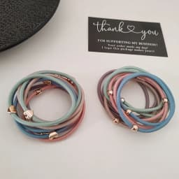 High Elasticity Geometric Hair Rope Simple Temperament Tied Hair Loop 10pc Spring Colorful Heart Elastic Hair Bands