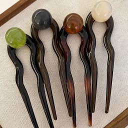 Fashion Colored U-Shaped Hairpin Hair Fork Trendy Acrylic Material Hair Clip for Women Girls Retro Jewelry Headwear Accessories