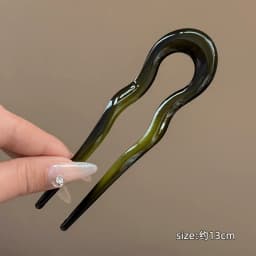 Fashion Colored U-Shaped Hairpin Hair Fork Trendy Acrylic Material Hair Clip for Women Girls Retro Jewelry Headwear Accessories