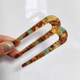 Fashion Colored U-Shaped Hairpin Hair Fork Trendy Acrylic Material Hair Clip for Women Girls Retro Jewelry Headwear Accessories