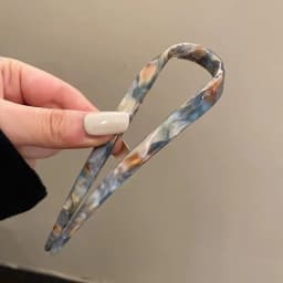 Fashion Colored U-Shaped Hairpin Hair Fork Trendy Acrylic Material Hair Clip for Women Girls Retro Jewelry Headwear Accessories