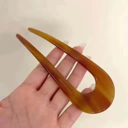 Fashion Colored U-Shaped Hairpin Hair Fork Trendy Acrylic Material Hair Clip for Women Girls Retro Jewelry Headwear Accessories