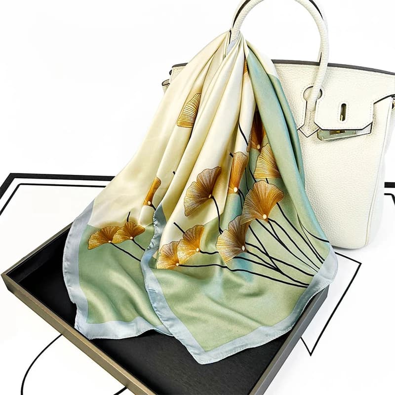 Luxury Print Spring Neck Tie Shawl 2026 Silk Square Scarf Women Wraps Female 70cm Hair Hand Wrist Headkercheif Hijab Bandana
