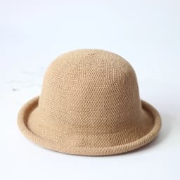 Casual Knitted Cotton Linen Bucket Hat Women's Fashionable Korean Style Curly Fisherman Cap Short Brim Versatile Leisure...