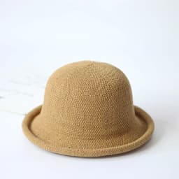 Casual Knitted Cotton Linen Bucket Hat Women's Fashionable Korean Style Curly Fisherman Cap Short Brim Versatile Leisure...